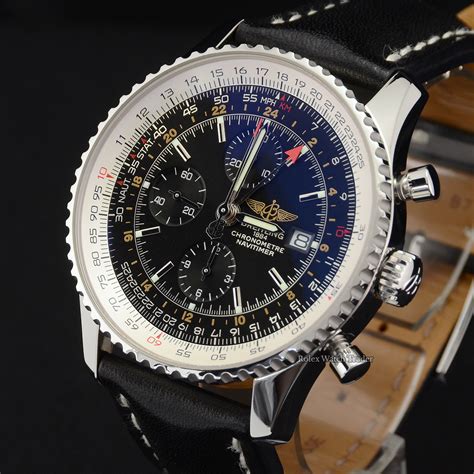 breitling navitimer world black leather|breitling navitimer world for sale.